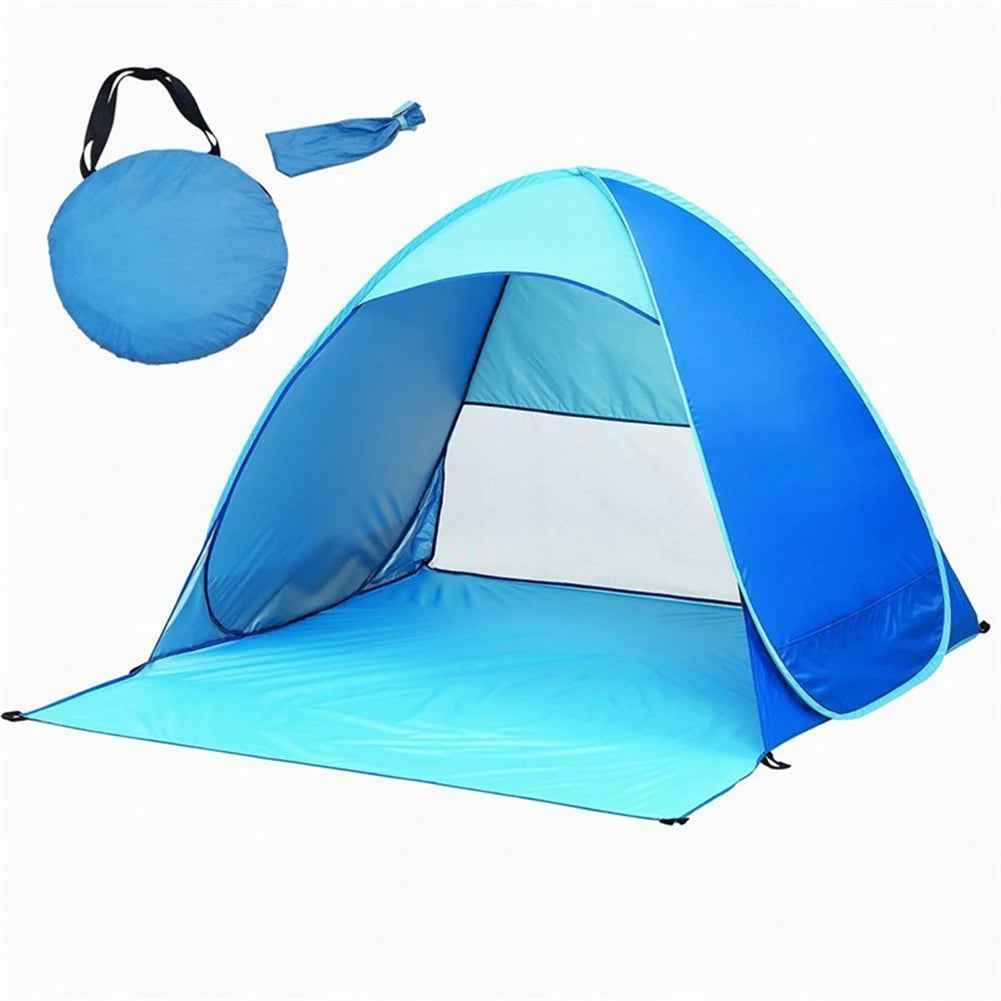 Quick Automatic Beach Tent Outdoor Beach Shade Sun Shelter Tent UPF50+ Portable Beach Canopy For Camping Fishing