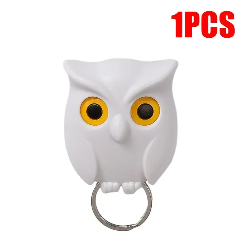 Magnetic Owl Key Holder – Self-Adhesive Wall Hook for Keys, Cute Home Decor with Strong Magnet, 1 or 3 PCS