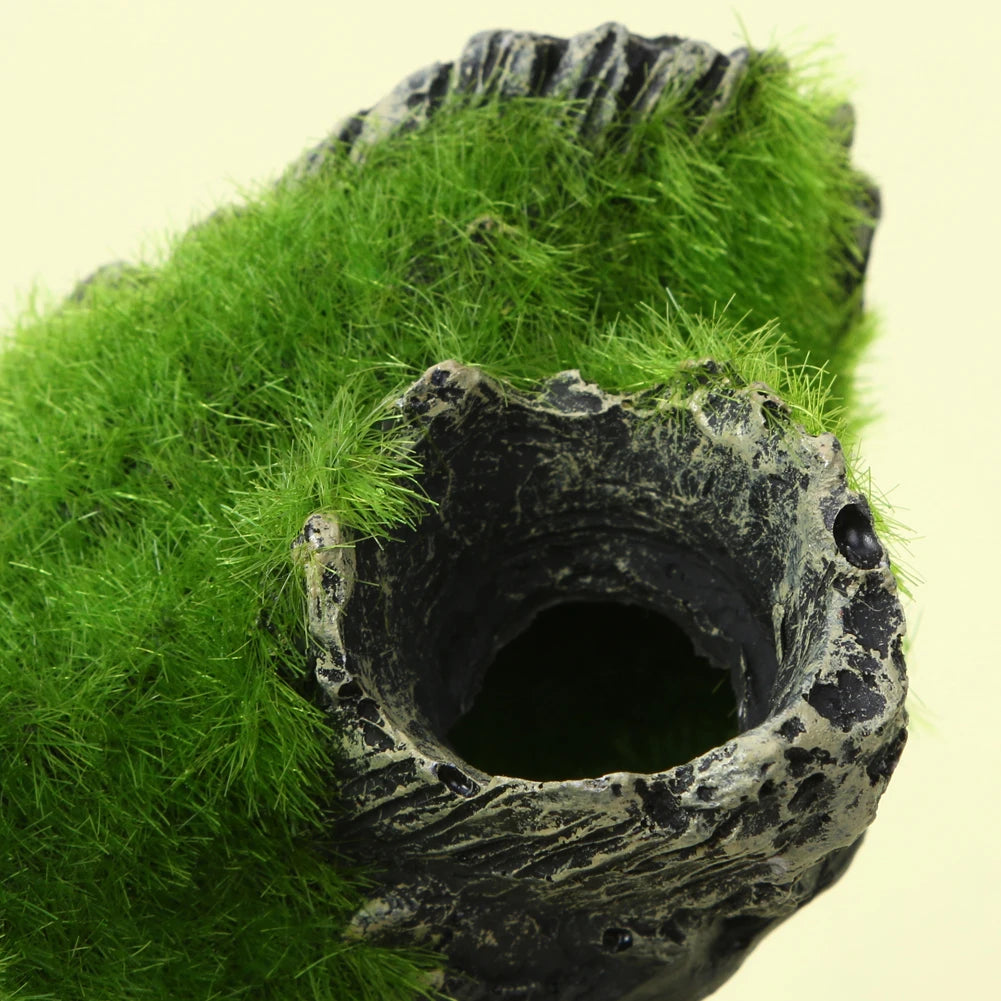 Resin Breeding Hiding Cave Decorative Props Breeding Tree Shelter Crafts Arts Habitat Landscaping Decor for Aquarium Landscaping