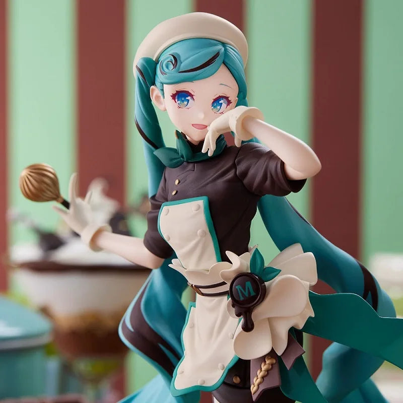 21cm Hatsune Miku Figure Hatsune Miku Chocolate Pastry Chef Figure Collection Luminasta Series Ko Model Toy Gift Customized