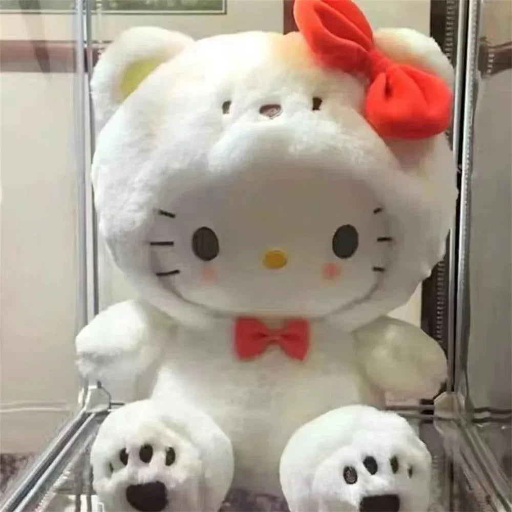 25CM Kawaii Sanrio Plush Hello Kitty Cinnamonroll Kuromi Pochacco Stuffed Plush Doll Cartoon Cute Toys Children Birthday Gifts