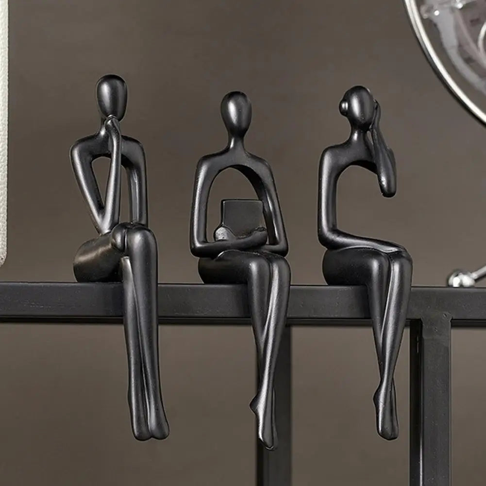 Abstract Desktop Character Ornaments High Quality Resin Abstract Thinker Sculpture Nordic Style Modern Home Office Decor