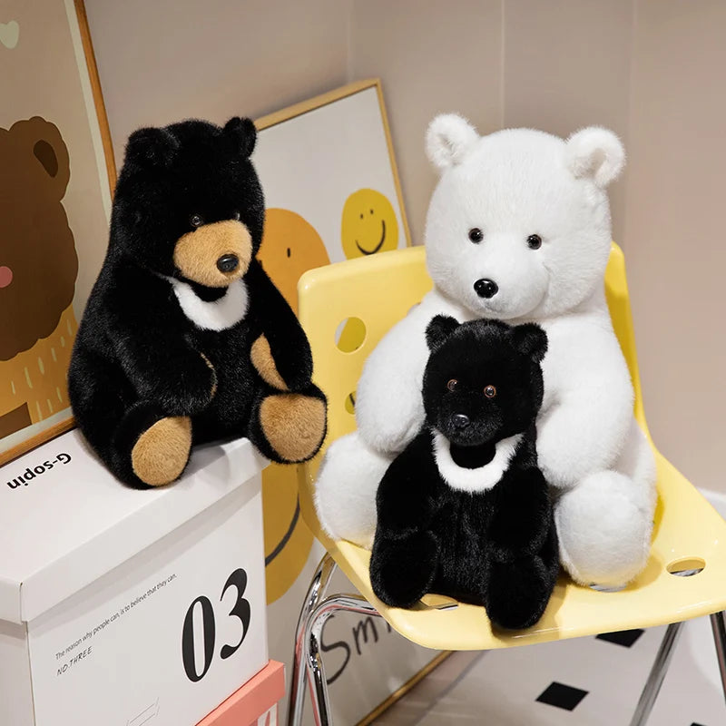 Cute Stuffed Animal Asian Black Bear Plush Toy Cute Big Bear Hug Pillow Soft Stuffed Toys Xmas Birthday Gift For Girl