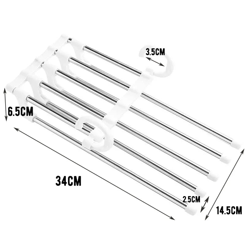 Pants Hanger Clothes Hangers Tongs Clothes Rack Hangers Stainless Steel Folding Pant Rack Tie Hanger Bedroom Closet Organizer