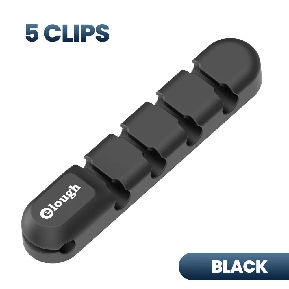 Cable Organizer Management Wire Holder Flexible USB Cable Winder Tidy Silicone Clips For Mouse Keyboard Earphone Protector