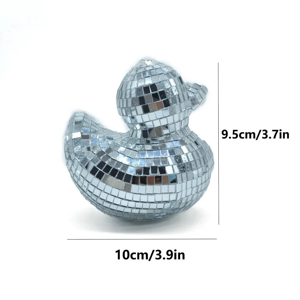 Decoration Desktop Disco Mirror Decorative Duck Mirror Glass Disco Ornament Disco Ball Duck Home Decor Mirror Disco Duck Home