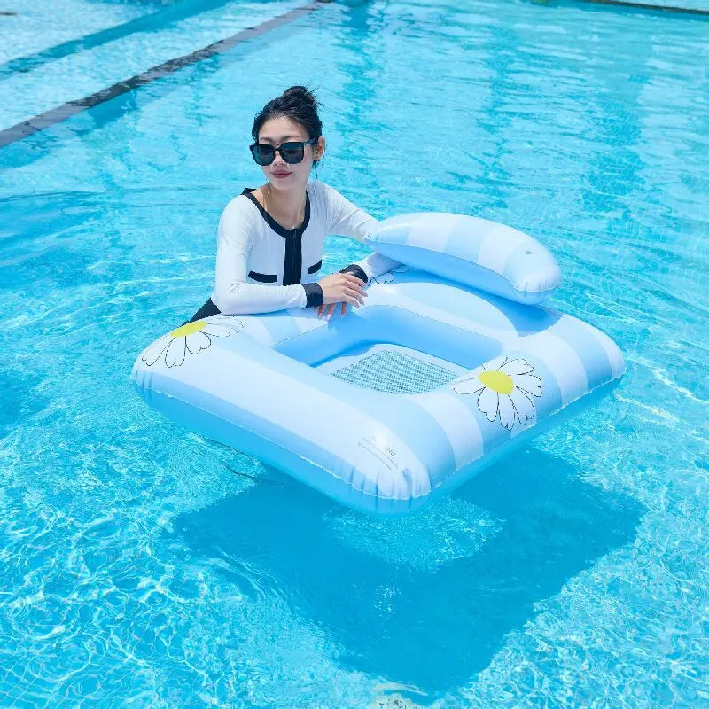 Rooxin Inflatable Water Hammock Pool Floats Bed Swim Ring Tube Swimming Pool Mattresses Sleeping Bed Beach Lounger Chair
