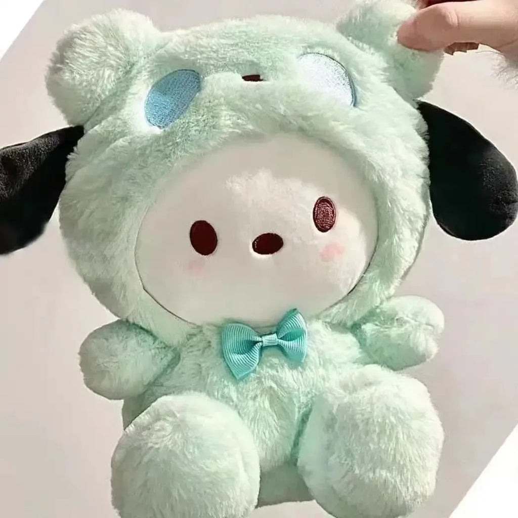 25CM Kawaii Sanrio Plush Hello Kitty Cinnamonroll Kuromi Pochacco Stuffed Plush Doll Cartoon Cute Toys Children Birthday Gifts