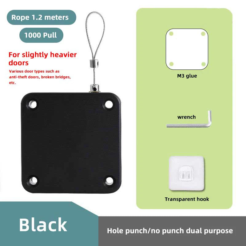 Sensor-Driven Automatic Door Closer; Punch-Free and Adjustable; Essential Home Improvement Door Stopper