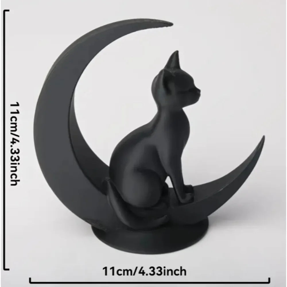 3D Printed Creative Toy Ornaments Moon Cat Decorative Cute Cat Desktop Decoration Crafts Party Home Decor