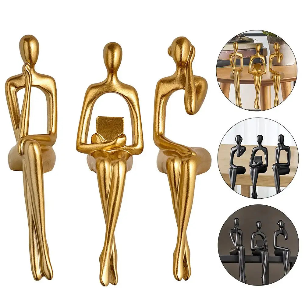 Abstract Desktop Character Ornaments High Quality Resin Abstract Thinker Sculpture Nordic Style Modern Home Office Decor