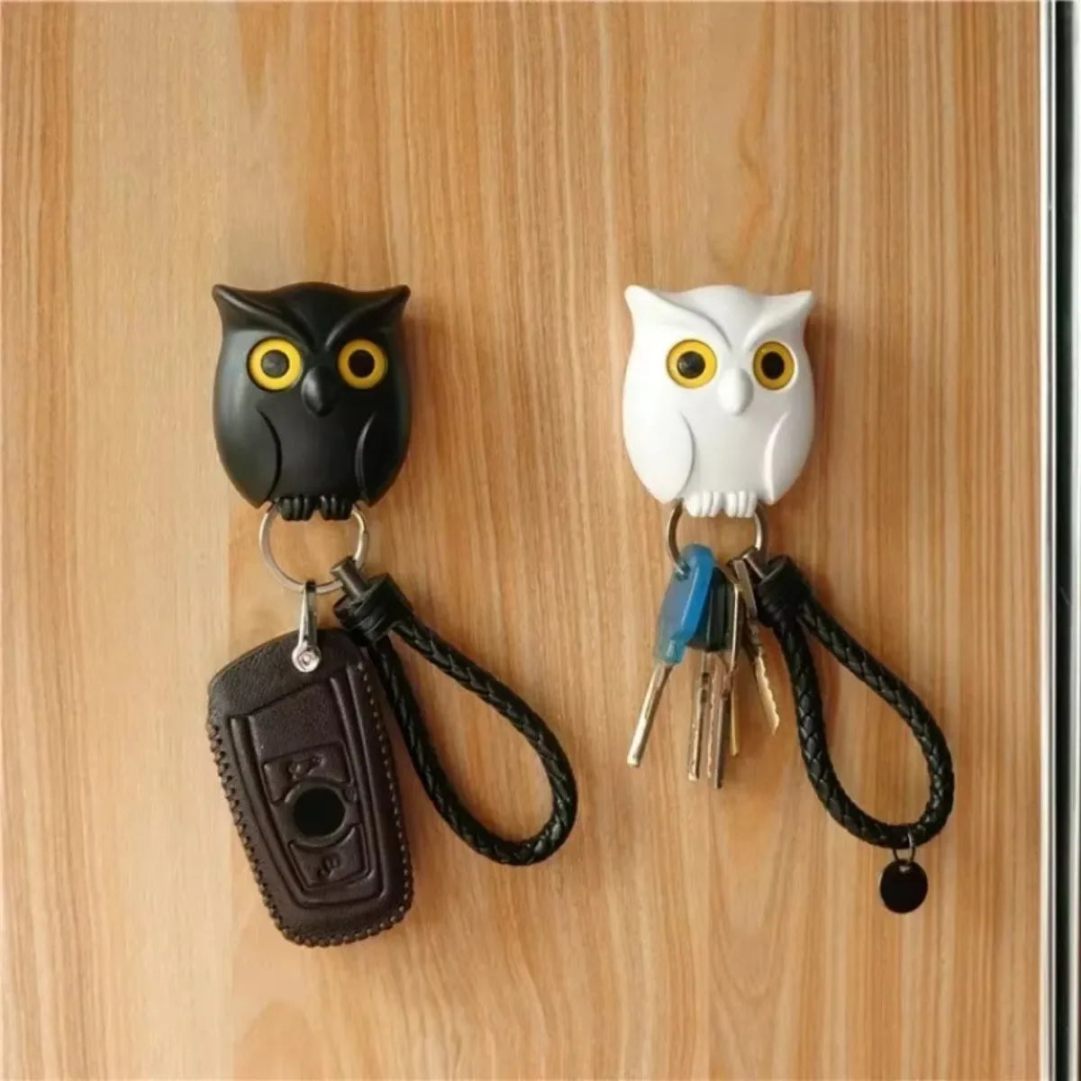Magnetic Owl Key Holder – Self-Adhesive Wall Hook for Keys, Cute Home Decor with Strong Magnet, 1 or 3 PCS
