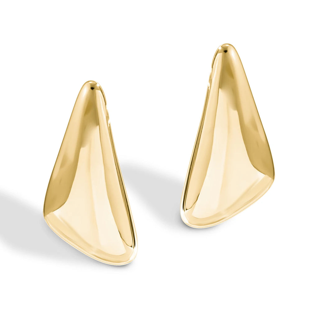 Ingemark Vintage Punk Smooth Metal Stud Earrings Women 2024 Trend Goth Geometric Piercing Earrings Ear Jewelry Accessories Gift