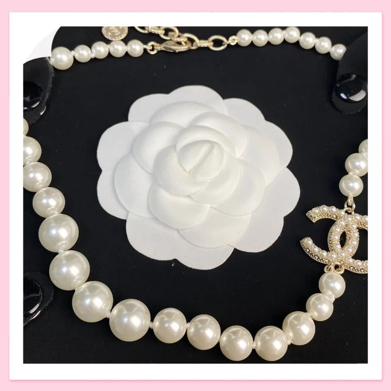 Correct Version High Version Home Xiaoxiang Anniversary Necklace Pearl Versatile Double Classic Explosive Neck Chain Sweater Cha