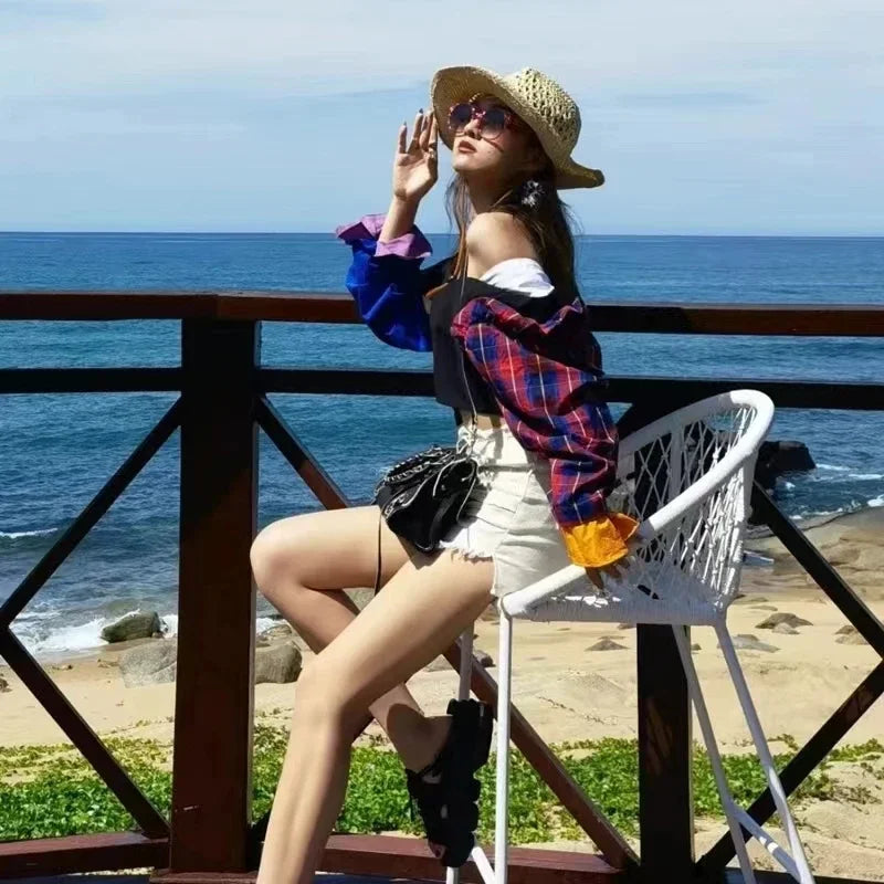 New XL Big Size 62cm Panama Jazz Straw Hat for Women Men Dig Out Summer Beach Sun Hat Windproof Folding Rope UV Protection Hat