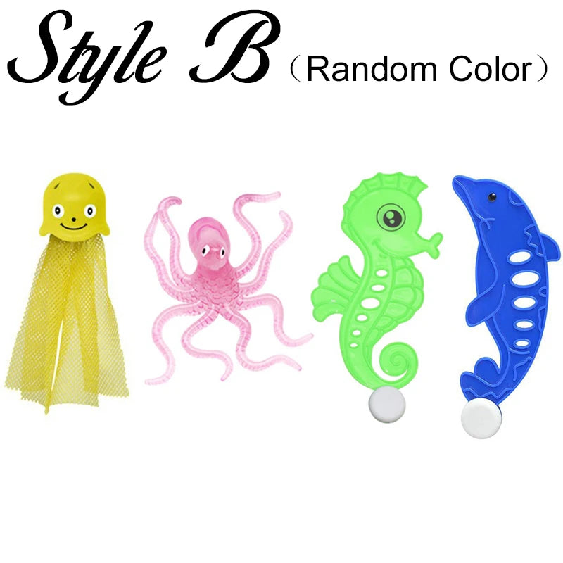 Summer Pool Diving Toys Set Colorful Creative Swim Circle Float Dive Game Set Underwater Grabbing Swimming Party Accessories ZYF