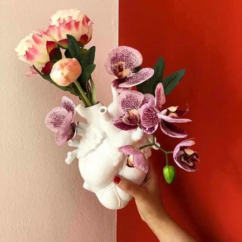 Nordic Style Flower Vase, Ceramic Sculpture Planter, Modern Home Decor Tabletop Centerpiece Gift