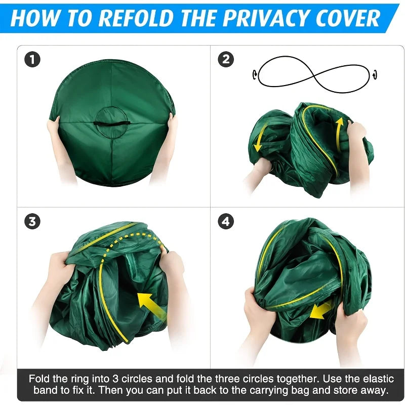Outdoor Portable Toilet Tent, Collapsible Privacy Tent, Head Mounted Design - No Assembly Required, Lightweight & Sturdy for Cam