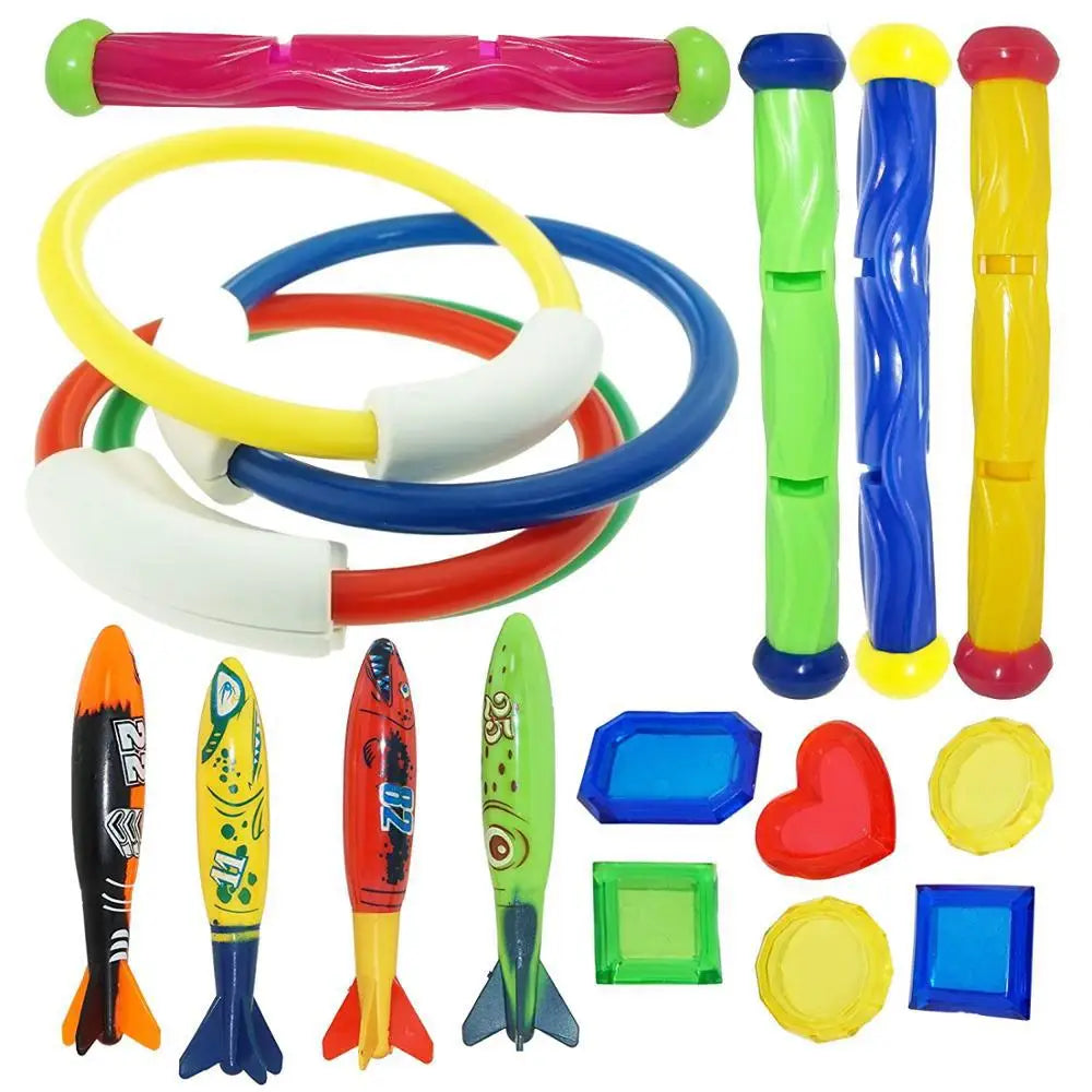 Summer Children Swimming Octopus Pool Diving Toys Water Sports Water Play Toys Diving Stick Gem Set Underwater Grabbing Toys DDJ