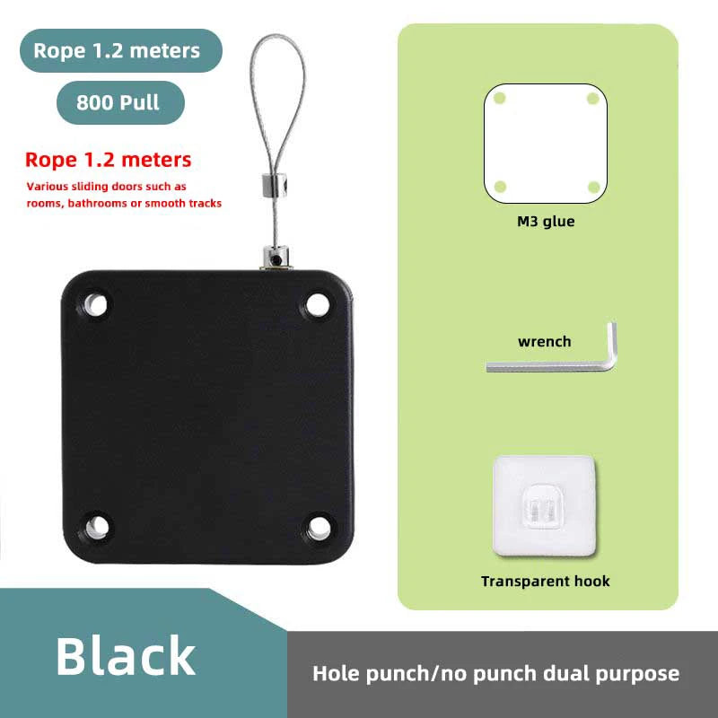 Sensor-Driven Automatic Door Closer; Punch-Free and Adjustable; Essential Home Improvement Door Stopper