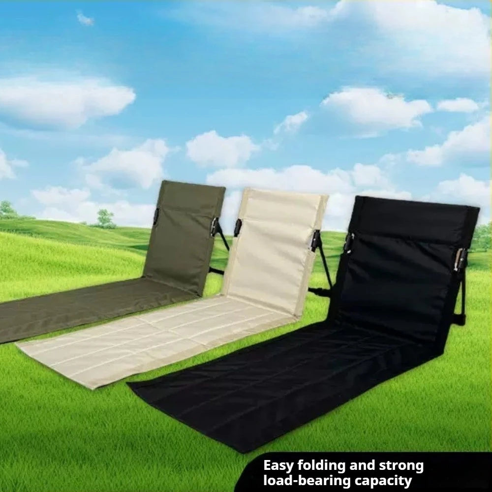 Beach Chair Camping Chairs Fishing Backrest Chairs Garden Park Single Lazy Chair Portable Folding Beach Lounger Outdoor Gears