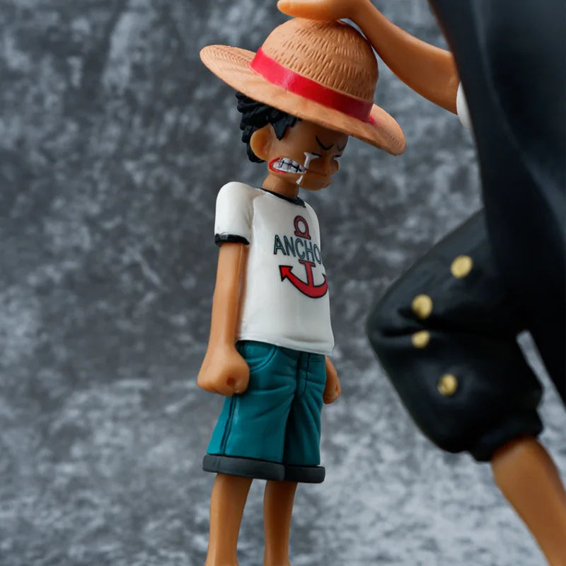 18cm One Piece Straw Hat Luffy Anime Action Figure Model Trendy Toy Desktop Collection Ornament Static Statue Doll Creative Gift