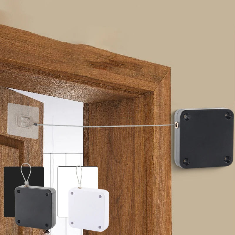 Sensor-Driven Automatic Door Closer; Punch-Free and Adjustable; Essential Home Improvement Door Stopper