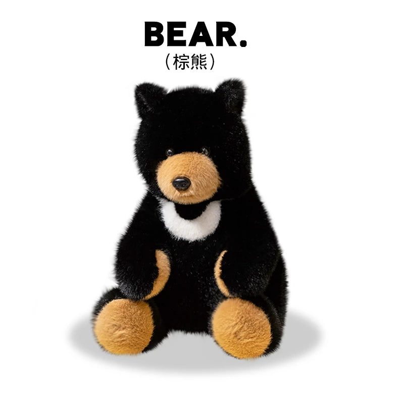 Cute Stuffed Animal Asian Black Bear Plush Toy Cute Big Bear Hug Pillow Soft Stuffed Toys Xmas Birthday Gift For Girl