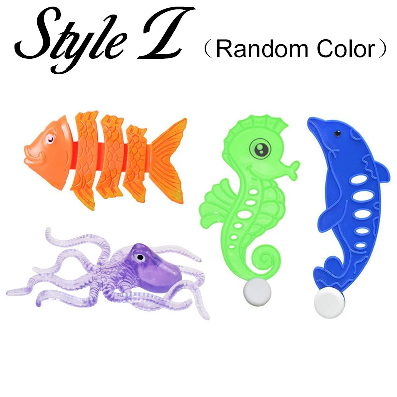 Summer Pool Diving Toys Set Colorful Creative Swim Circle Float Dive Game Set Underwater Grabbing Swimming Party Accessories ZYF