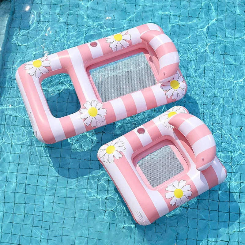 Rooxin Inflatable Water Hammock Pool Floats Bed Swim Ring Tube Swimming Pool Mattresses Sleeping Bed Beach Lounger Chair