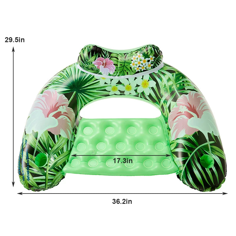 Rooxin Water Hammock Recliner Inflatable Floating Swimming Mattress Sea Swimming Ring Pool Party Lounge Bed For Swimming Float