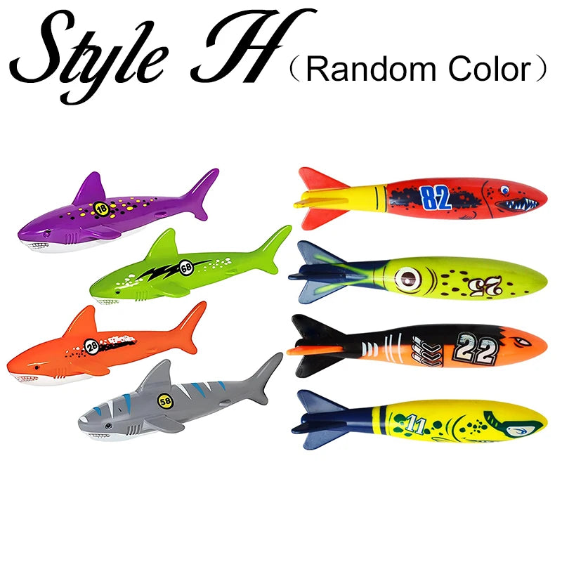 Summer Pool Diving Toys Set Colorful Creative Swim Circle Float Dive Game Set Underwater Grabbing Swimming Party Accessories ZYF