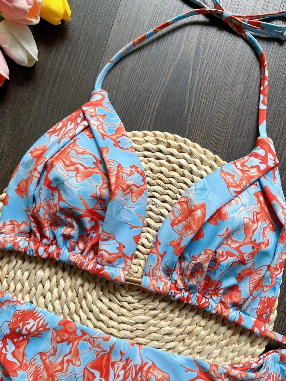 2022 Bikini Set Women Swimwear Push Up Swimsuit Bottom Print Brazilian Biquini Bathing Suit Swim Wear Beach