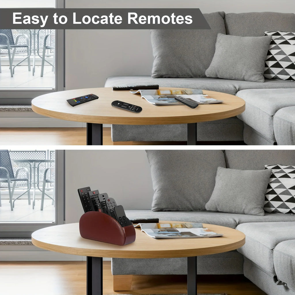 Remote Control Holder with 5 Compartments Remote Control Box for Desktop Storage Media Player Heater Controllers