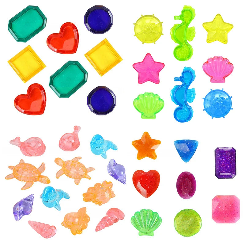 Summer Pool Diving Toys Set Colorful Creative Swim Circle Float Dive Game Set Underwater Grabbing Swimming Party Accessories ZYF