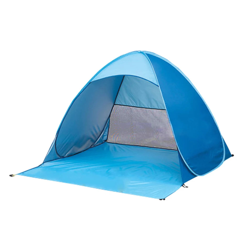Quick Automatic Beach Tent Outdoor Beach Shade Sun Shelter Tent UPF50+ Portable Beach Canopy For Camping Fishing