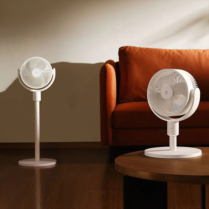 MIJIA Circulating Fan,120°+105° Smart Oscillating Floor Fans With App Control For Bedroom,Retractable,4 Speeds,2 Mode,CN Version