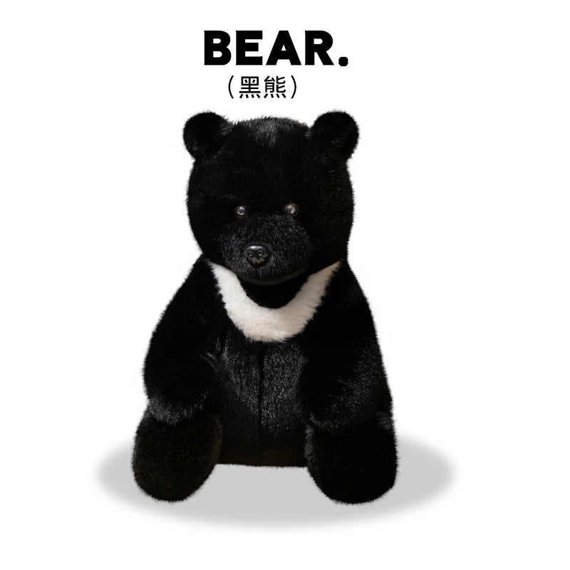 Cute Stuffed Animal Asian Black Bear Plush Toy Cute Big Bear Hug Pillow Soft Stuffed Toys Xmas Birthday Gift For Girl