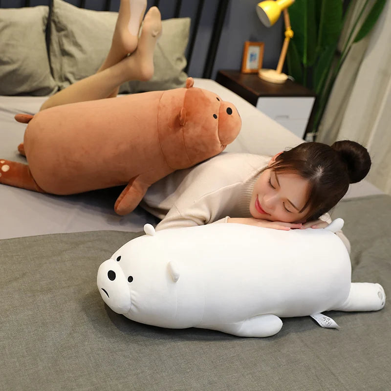 The Bare Bear Plush Toy Polar Bear Stuffed Animals Grizzly Panda Ice Bear Plush Panda Doll Pillow We Bare Bear Stuffed Xmas Gift