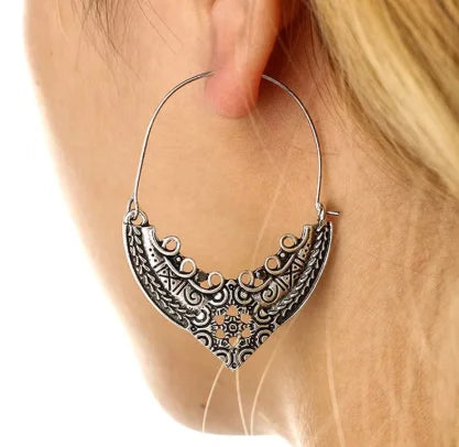 Bohemian Ethnic Earrings - Handmade Vintage Tribal Jewelry for Women
