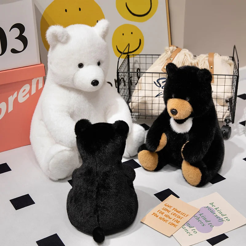 Cute Stuffed Animal Asian Black Bear Plush Toy Cute Big Bear Hug Pillow Soft Stuffed Toys Xmas Birthday Gift For Girl
