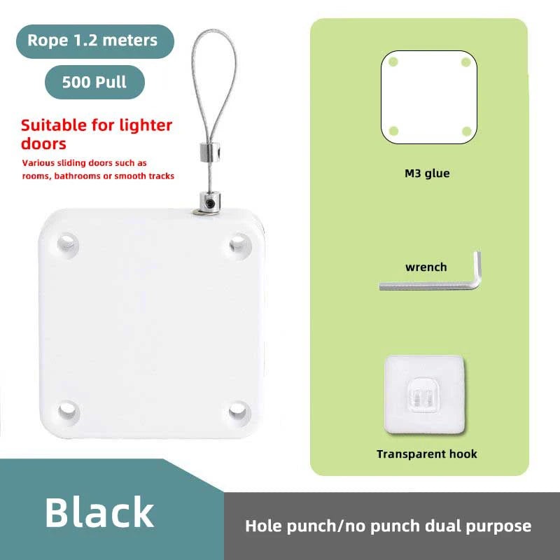 Sensor-Driven Automatic Door Closer; Punch-Free and Adjustable; Essential Home Improvement Door Stopper