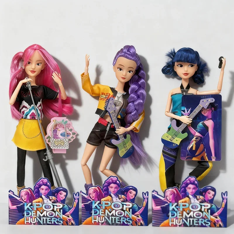 *#NEW Doll Toys Kpop Demon Hunters Action Figure Toy Rumi Mira Zoey Beautiful Princess Baby Girl Dolls Plastic DIY Toy for Girls