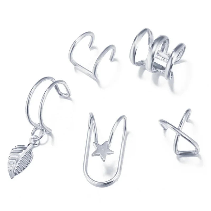 Fashion Exquisite Rhinestone Decor Ear Cuff earring for Woman Ear 2025 Summer New Arrival Christmas Jewelry Gift