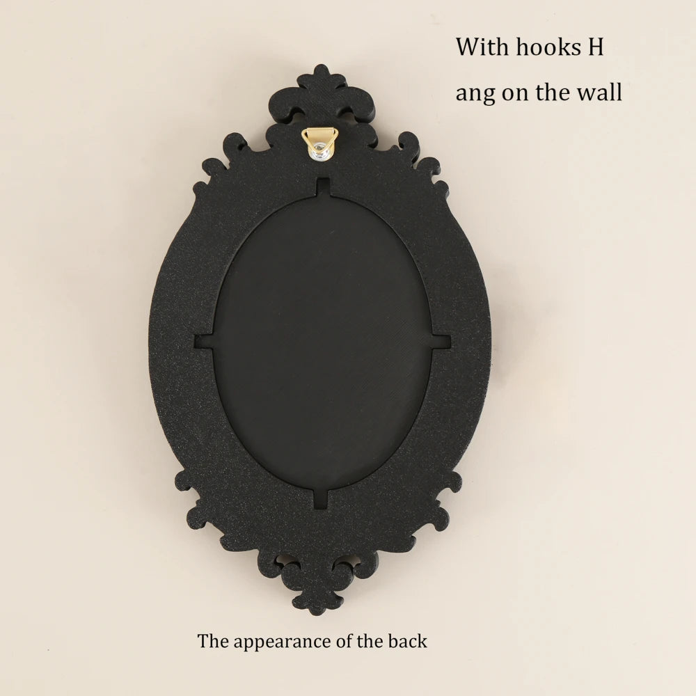 Cross-Border Dark Rose Oval Decor Frame For Gothic Retro-Style Wall Decoration Scenario