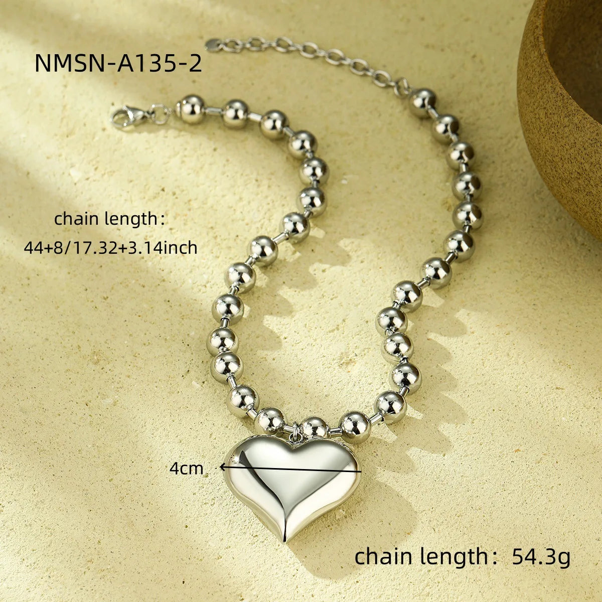 Exaggerated Atmosphere, Personality, Fashion, Big Five-pointed Star Love, Stainless Steel Necklace, New Popular and Non-fading