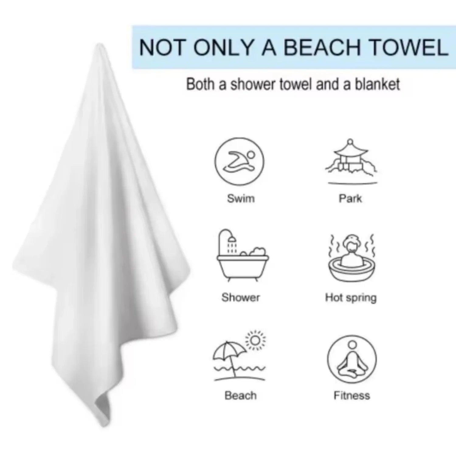 K-Pop Idol Print Large Size Beach Towel Quick Dry Anti-Sand Soft Comfortable Skin Friendly Unisex for Swimming Vacation