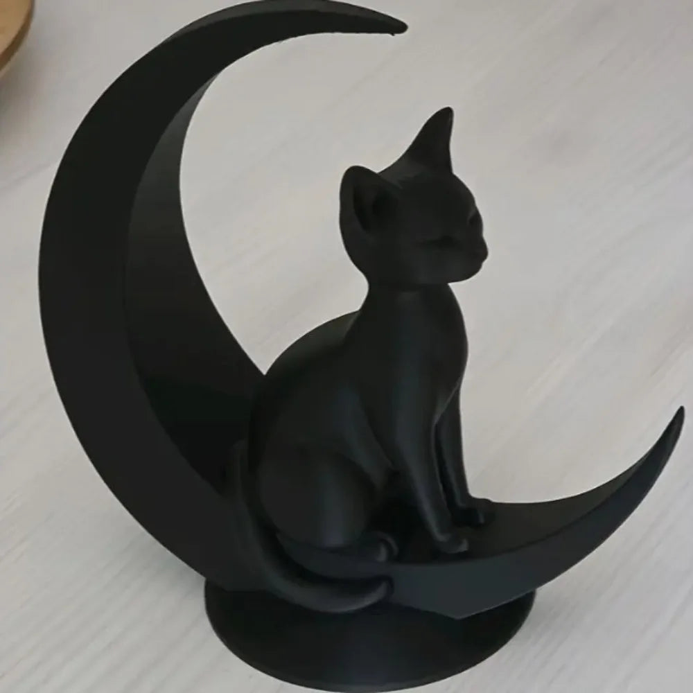 3D Printed Creative Toy Ornaments Moon Cat Decorative Cute Cat Desktop Decoration Crafts Party Home Decor