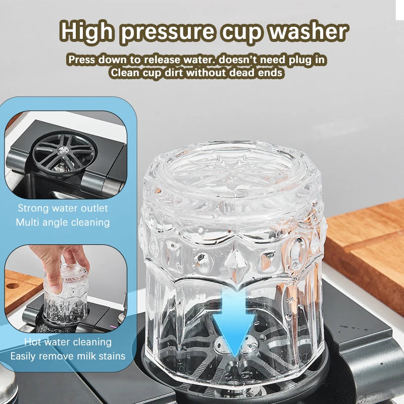 Shinesia Stainless Steel Kitchen Waterfall Sink Digital Display Large Single Sink Dish Basin Sink With Multifunction