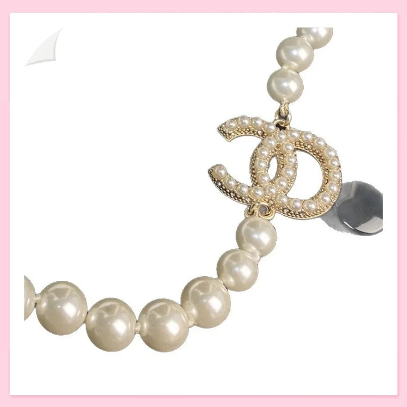 Correct Version High Version Home Xiaoxiang Anniversary Necklace Pearl Versatile Double Classic Explosive Neck Chain Sweater Cha
